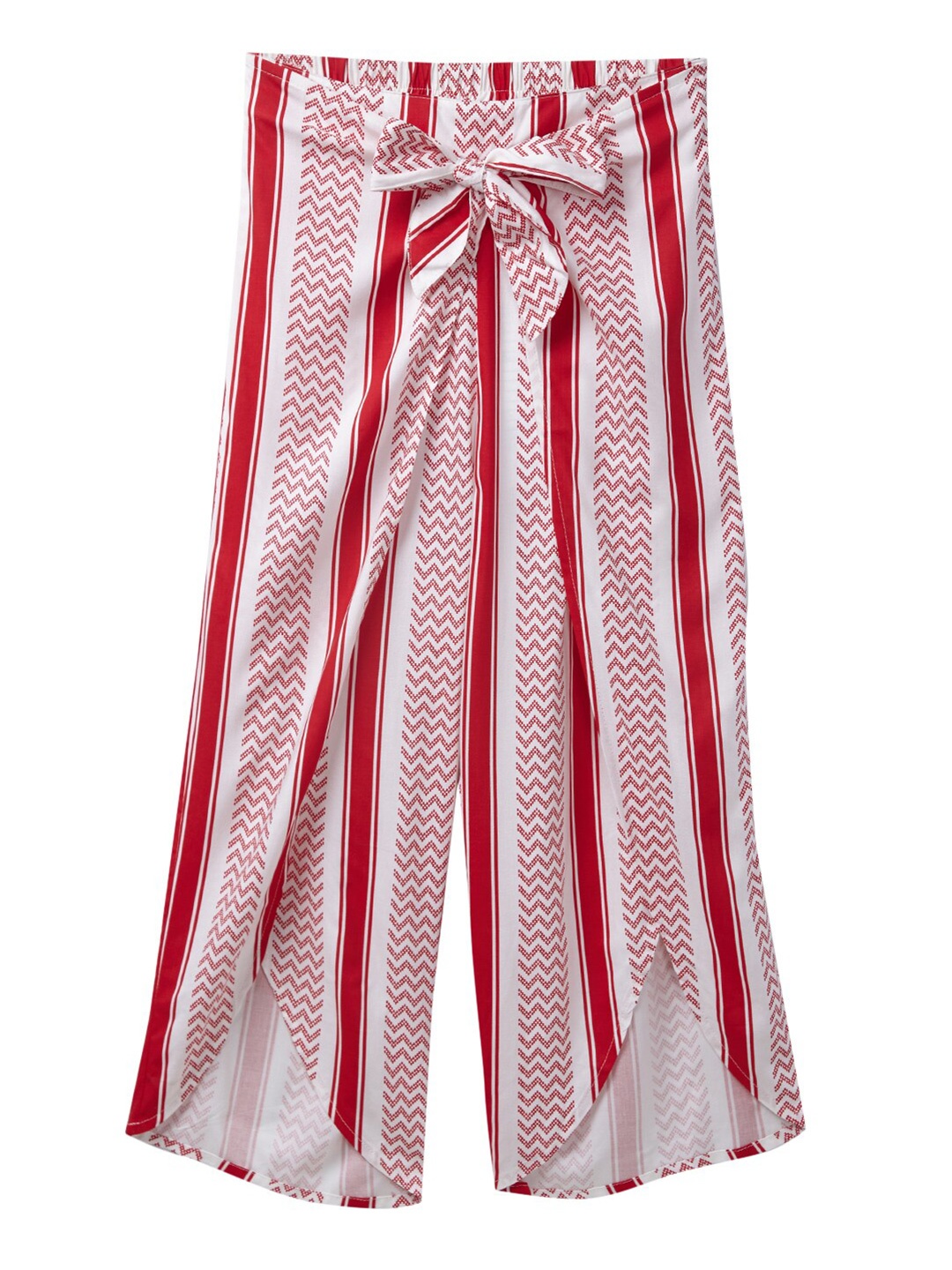 

Cub McPaws Girls Red & White Striped Palazzos