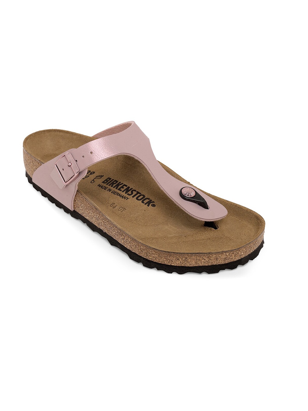 

Birkenstock Women Purple & Olive Green Regular Width Gizeh Open Toe Flats