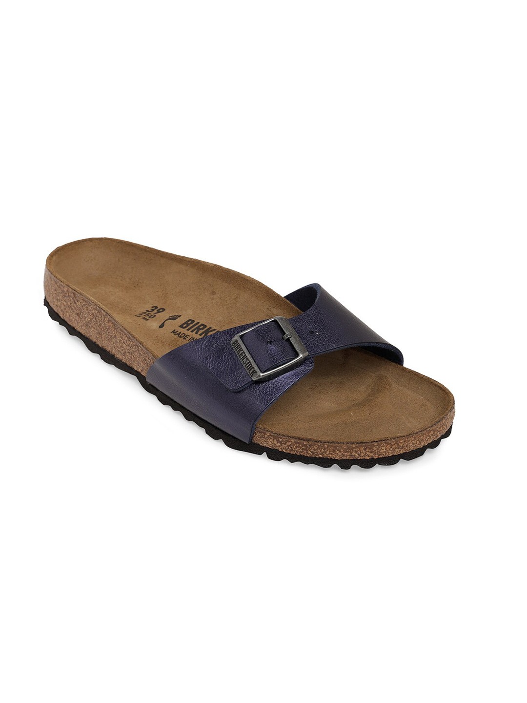 

Birkenstock Women Madrid Blue Narrow-Width Open Tor Flats