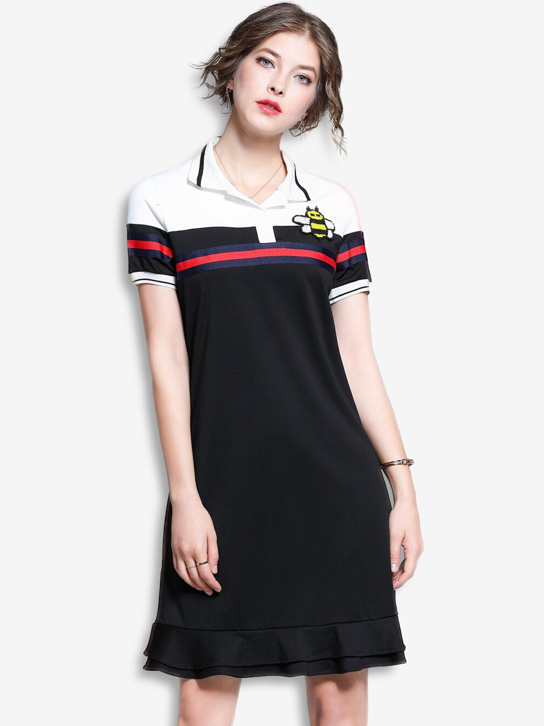 

JC Collection Women Black A-Line Dress