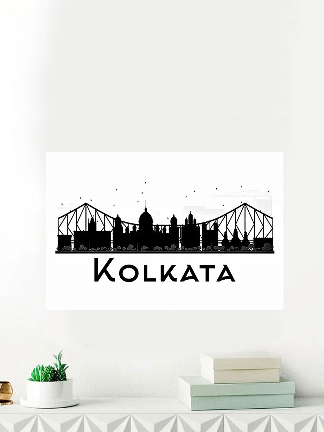Gallery99 White Kolkatta Canvas Unframed Painting