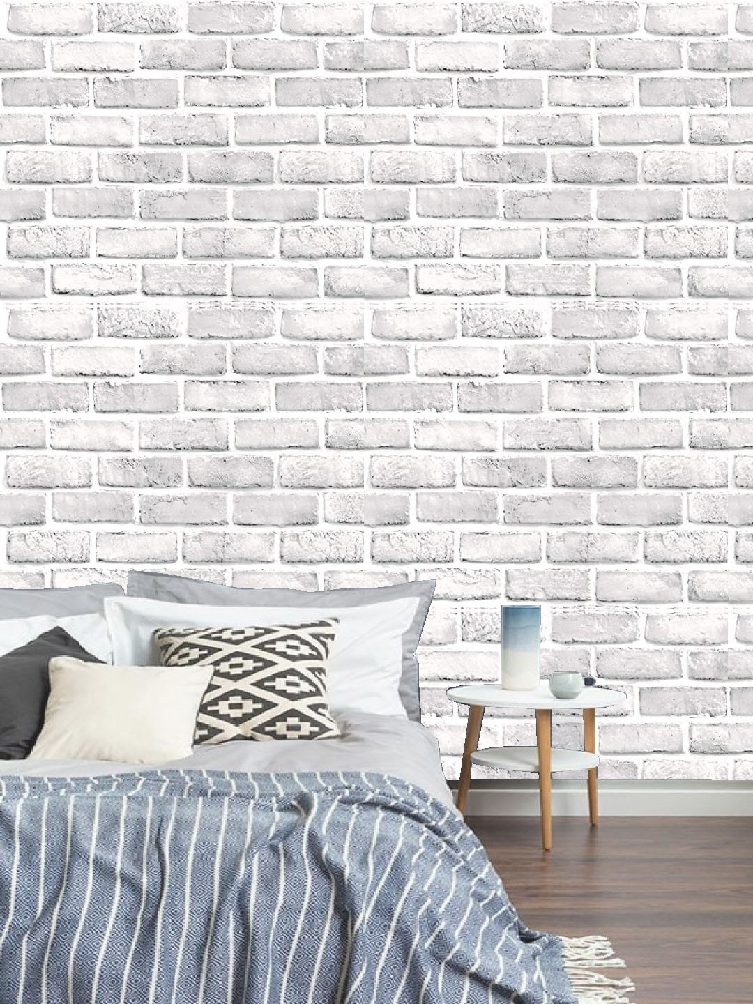

Jaamso Royals White 3D Brick Stone Self Adhesive Wallpaper