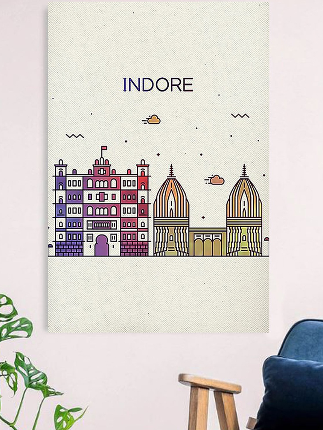 

Gallery99 Off-White Indore Canvas Unframed Painting