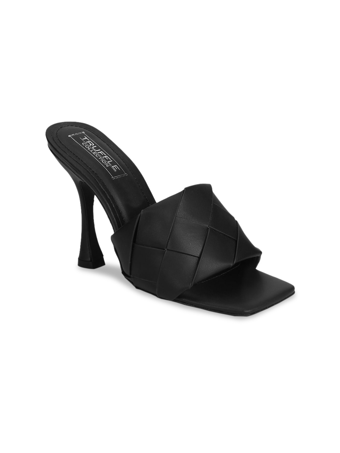 

Truffle Collection Women Black PU Stiletto Sandals