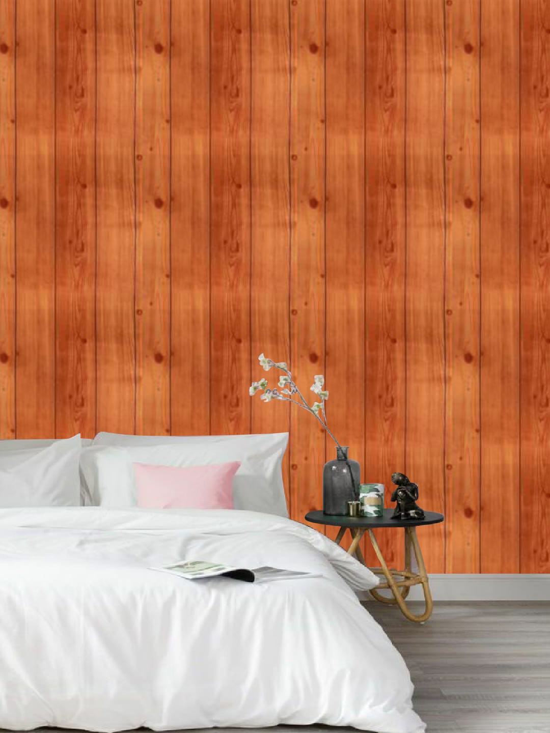 

Jaamso Royals Brown Striped Self Adhesive Wallpaper