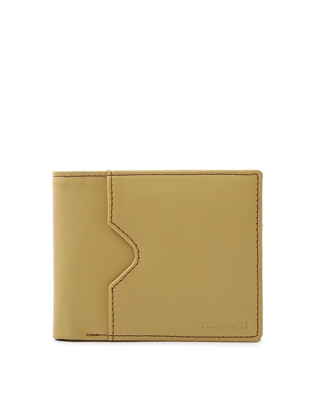 

FOREVER 21 Men Yellow Solid PU Two Fold Wallet