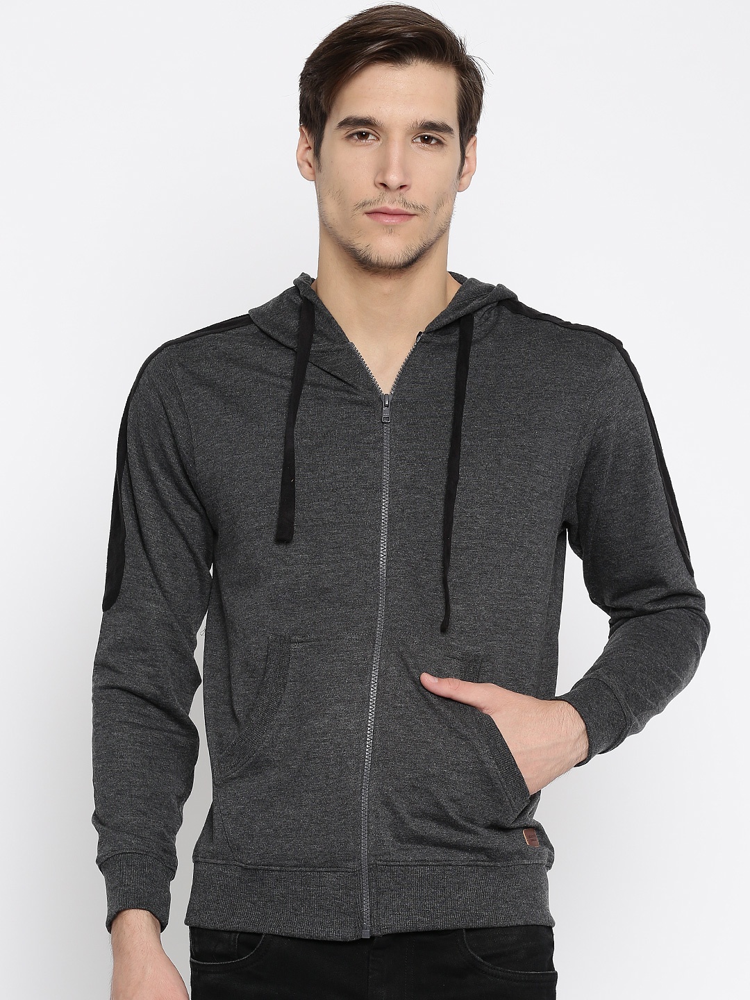 Roadster Charcoal Grey Hooded Sweatshirt price Myntra. Hoodies ...