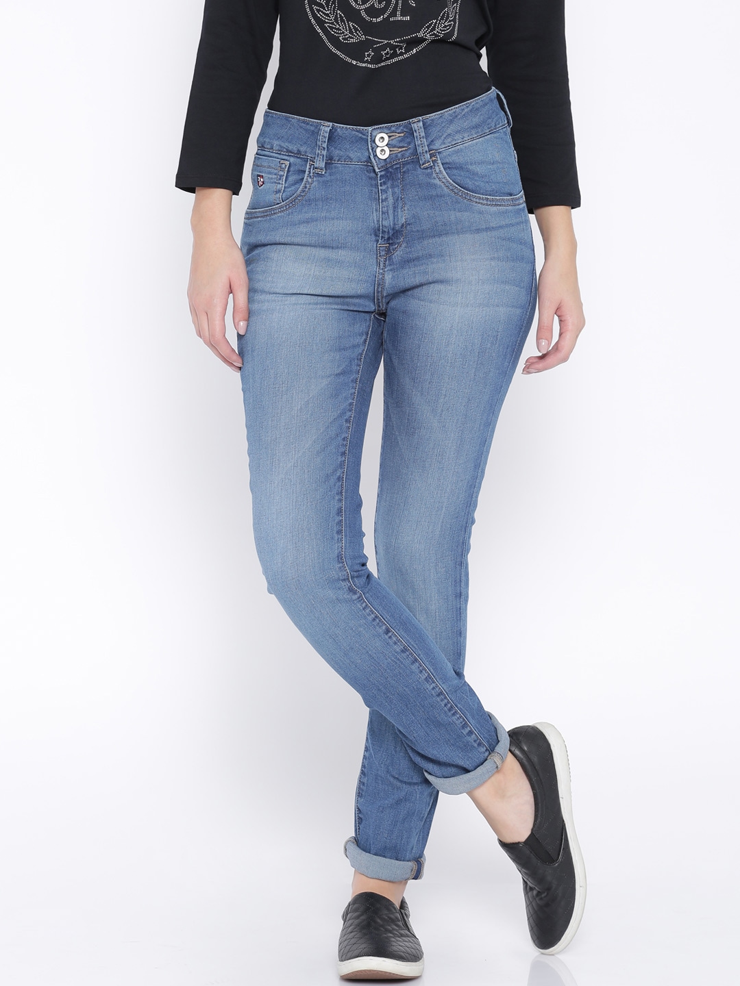 U.S. Polo Assn. Women Blue High-Waist Skinny Jeans price Myntra. Jeans ...