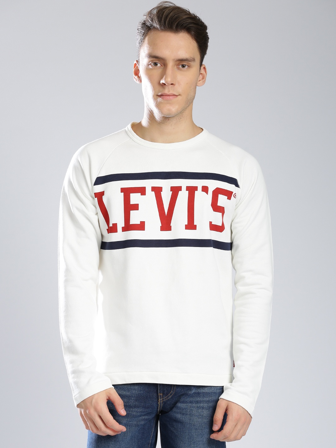 Levis Men White Printed Sweatshirt Levis Sweatshirts price Myntra ...