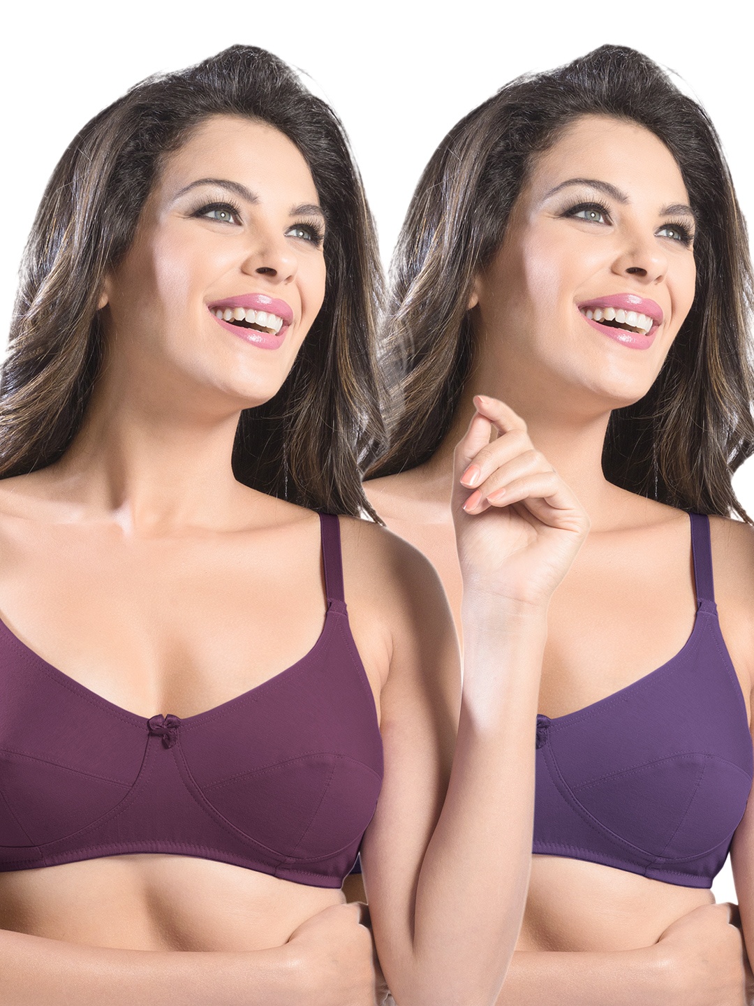 

Sonari Pack of 2 Full Coverage Bras afreen, Purple