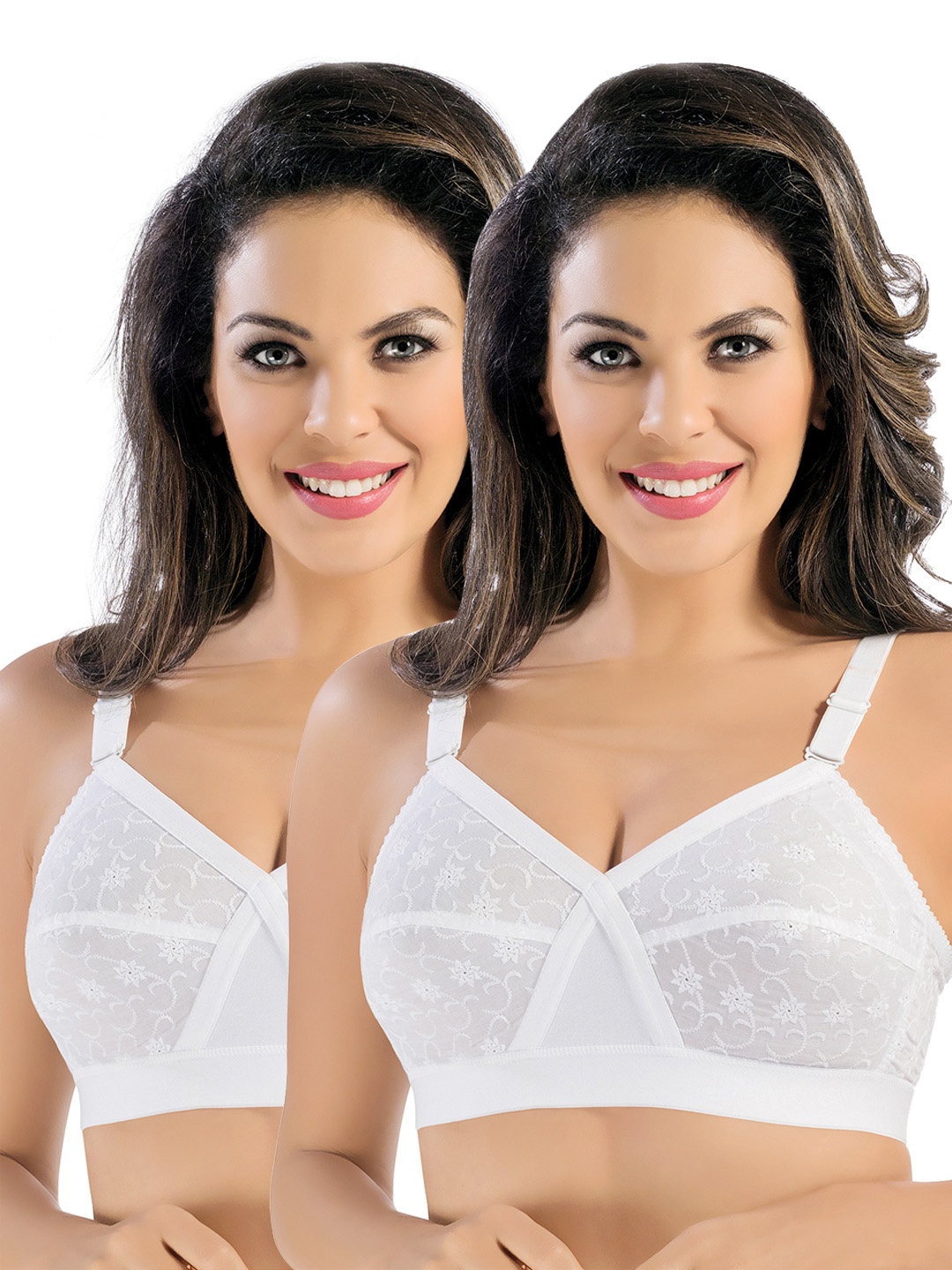 

Sonari Pack of 2 Full-Coverage Bras celina, White