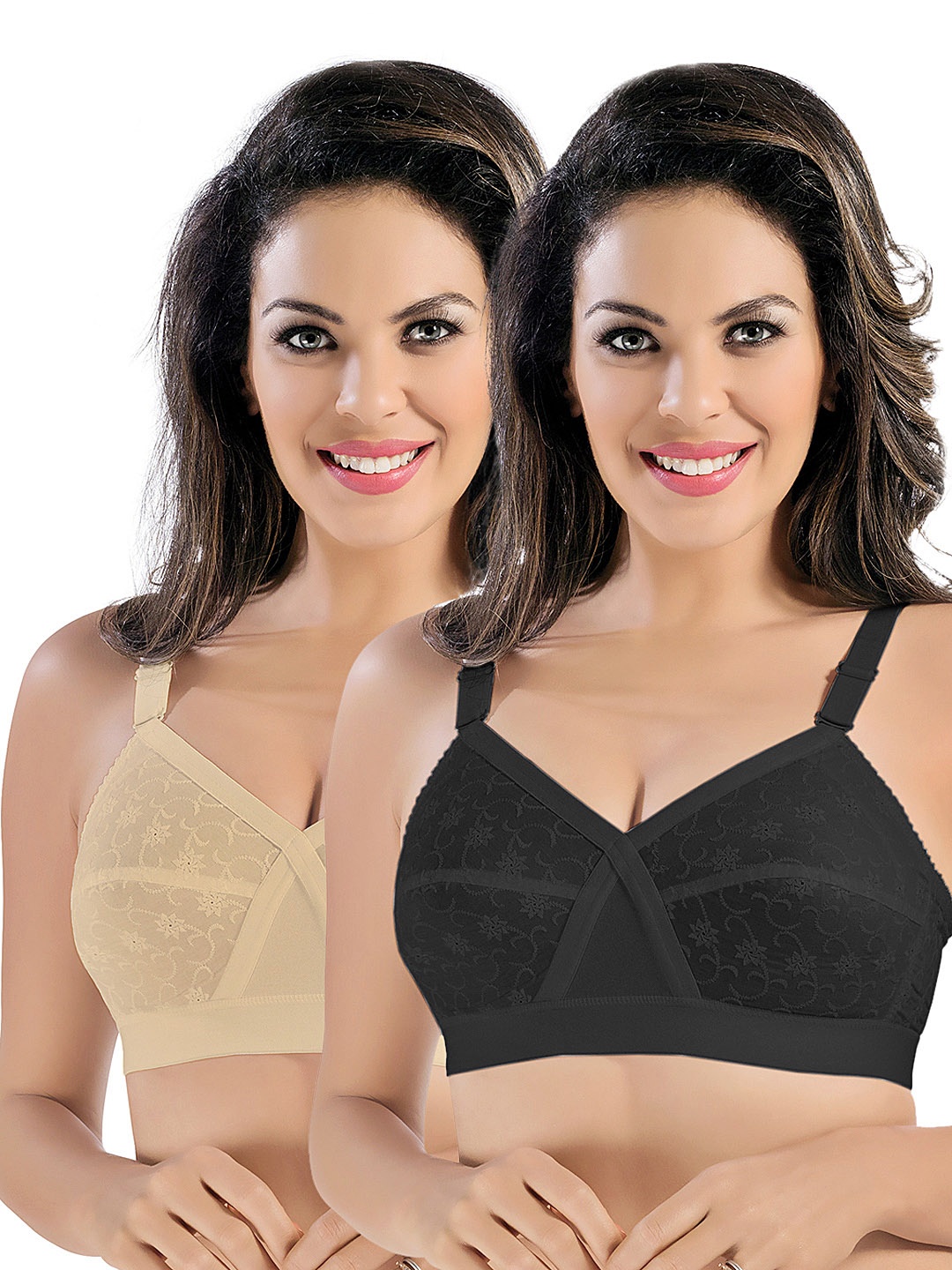 

Sonari Pack of 2 Full-Coverage Bras celina, Black