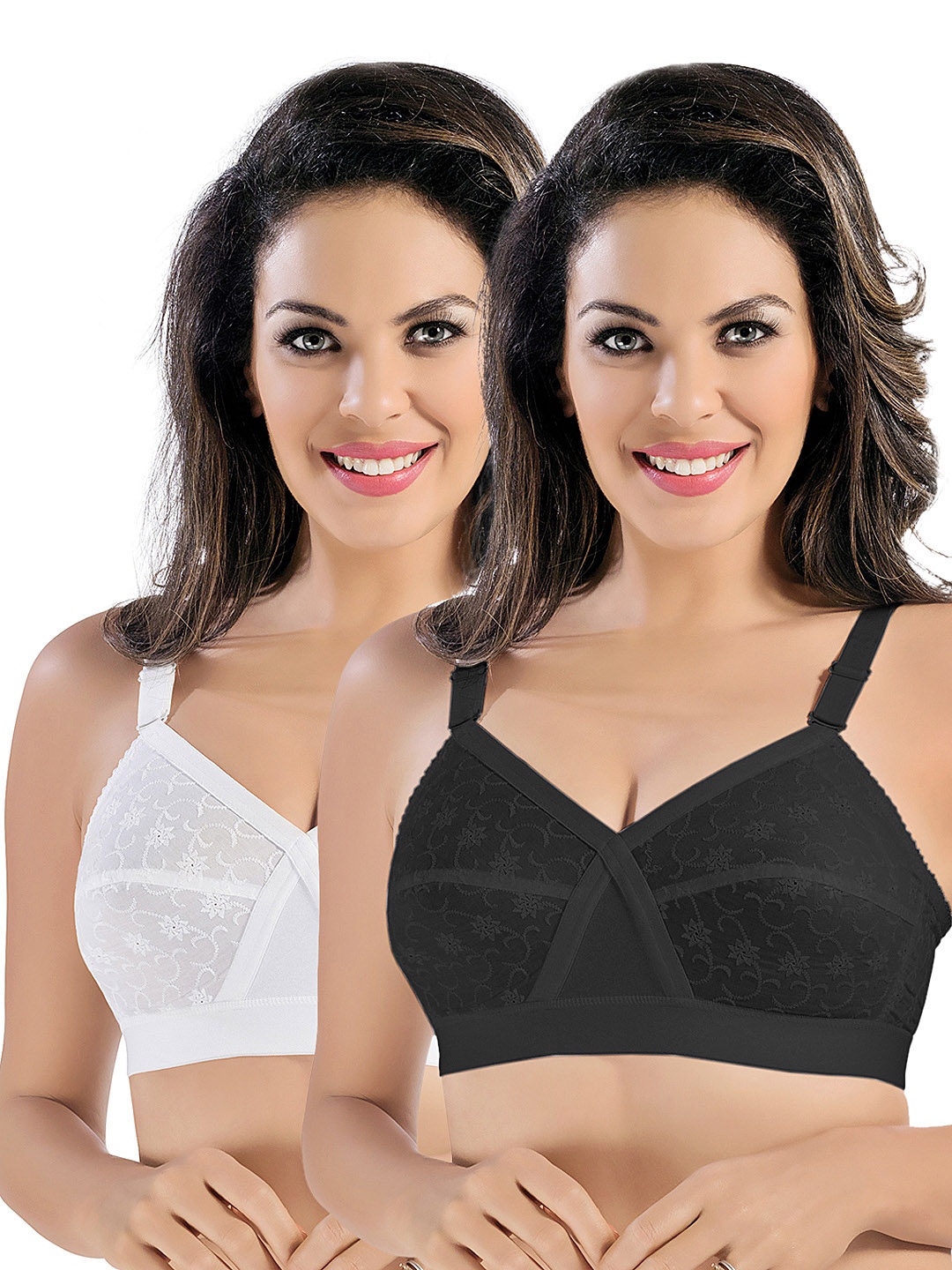 

Sonari Pack of 2 Full-Coverage Bras celina, Black