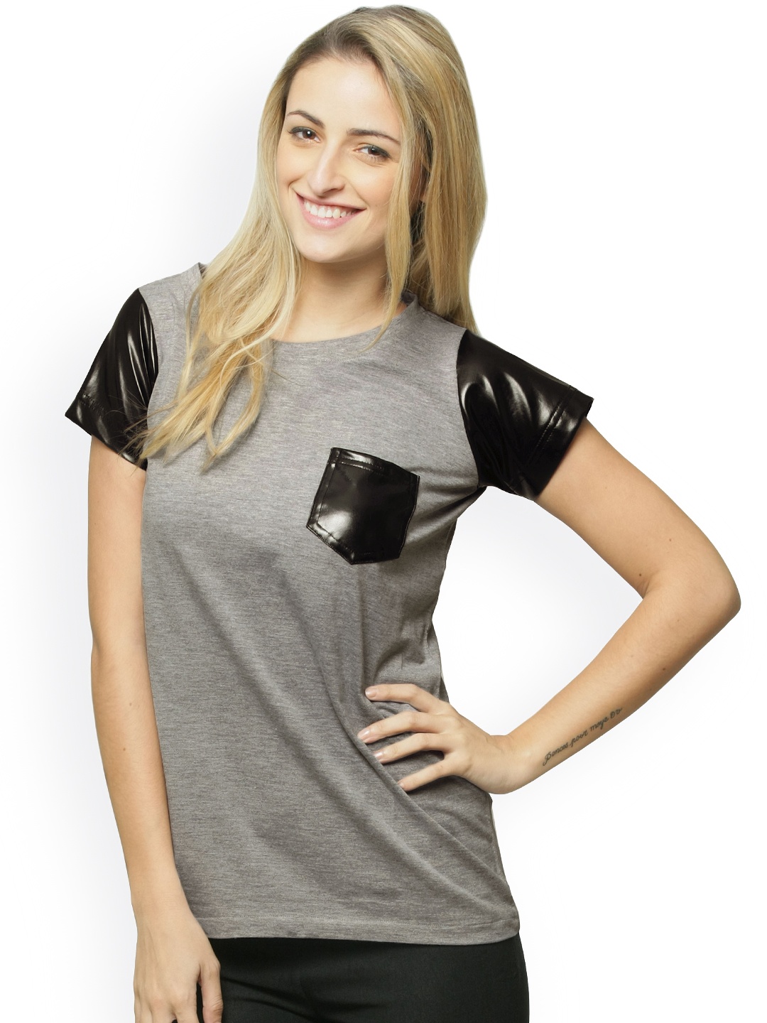 

Miss Chase Grey Melange T-shirt