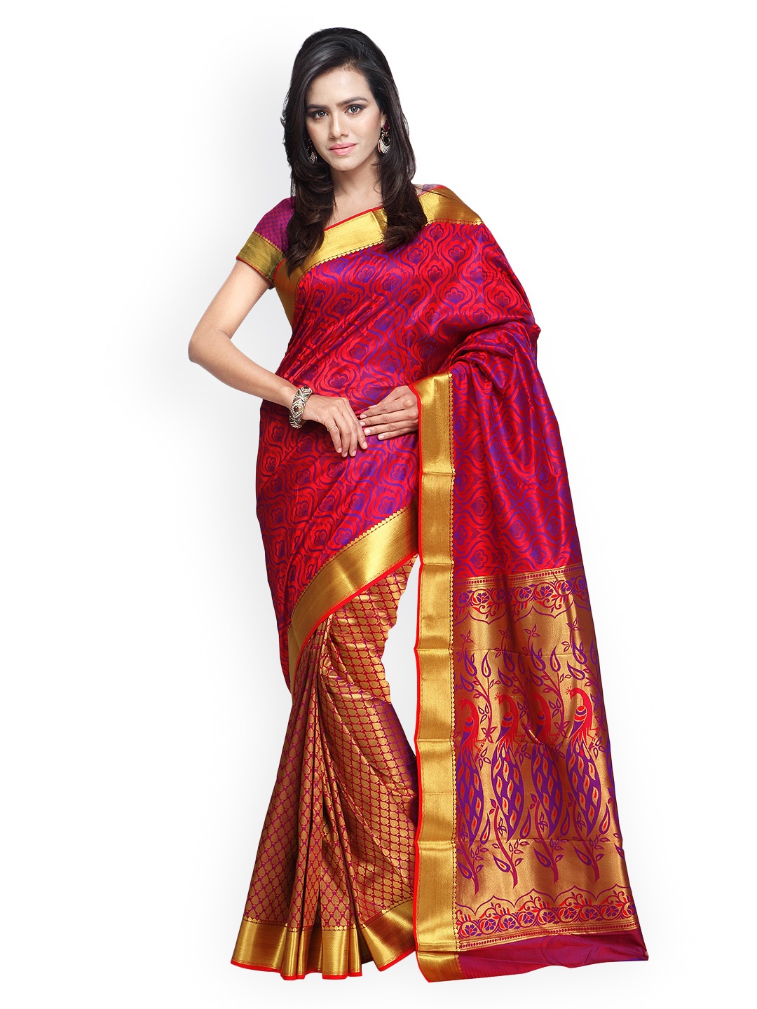 

Varkala Silk Sarees Red Traditional Saree