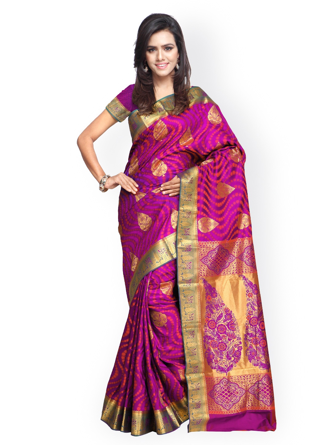 

Varkala Silk Sarees Pink Jacquard & Art Silk Traditional Saree