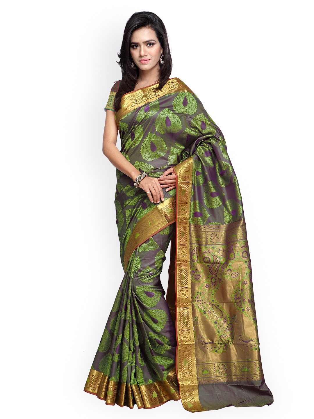 

Varkala Silk Sarees Green Traditional Saree