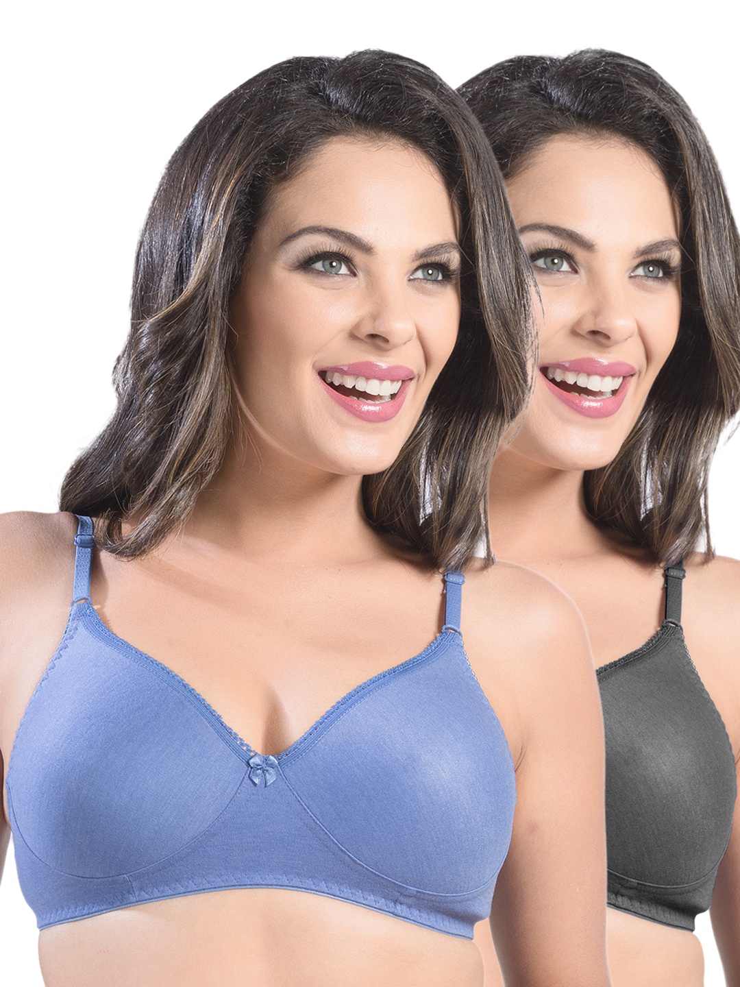 

Sonari Pack of 2 Full-Coverage Bras felong, Black