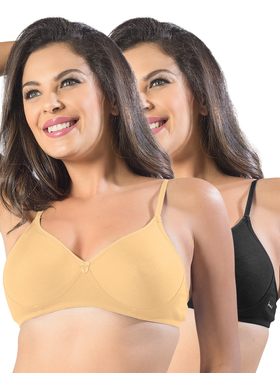 

Sonari Pack of 2 Full-Coverage T-shirt Bras, Black