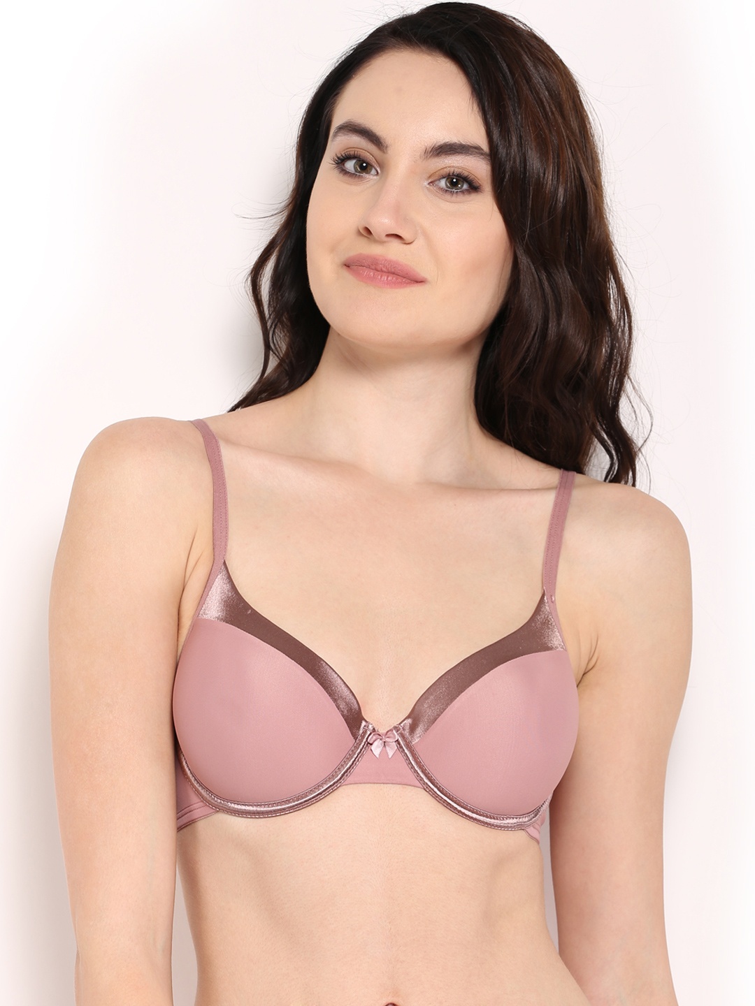 

Amante Pink Solid Lightly Padded Underwired Full Coverage T-Shirt Bra BRA10101