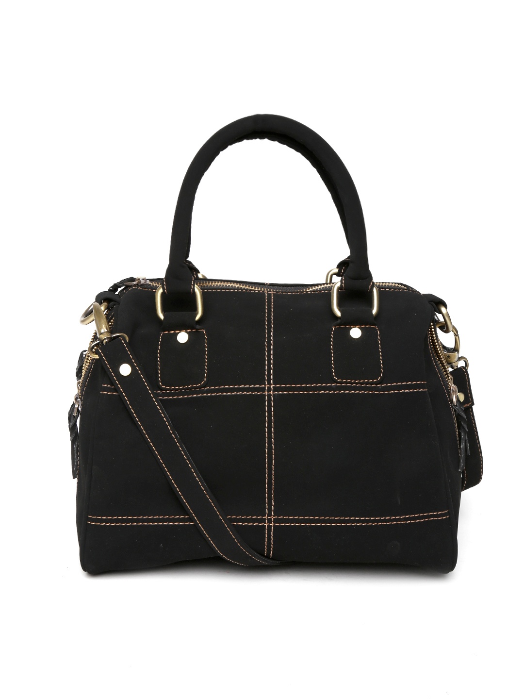 

Gauge Machine Black Suede Handbag