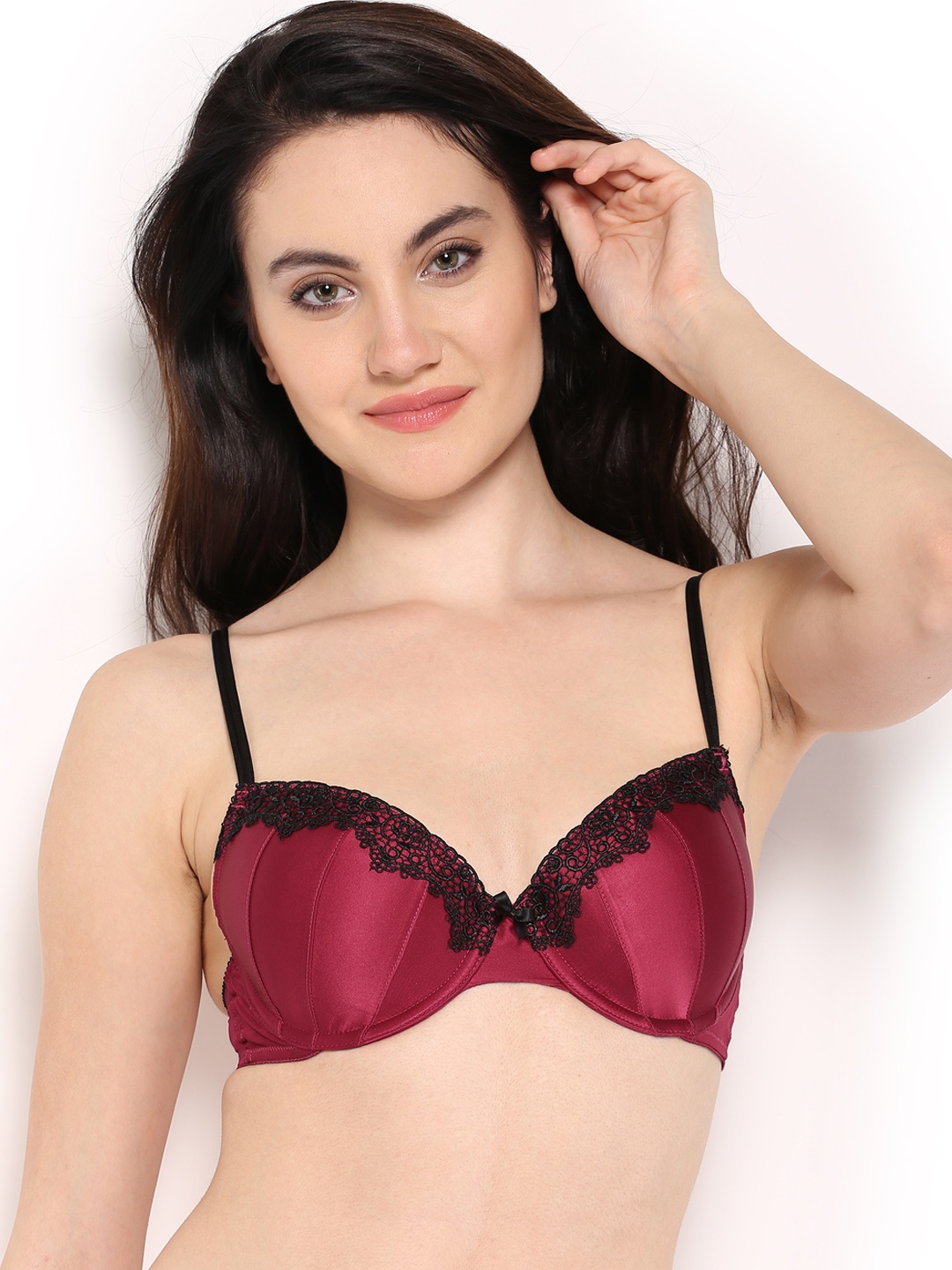 

Amante Glamour Magenta & Black Full-Coverage Bra BGLU21