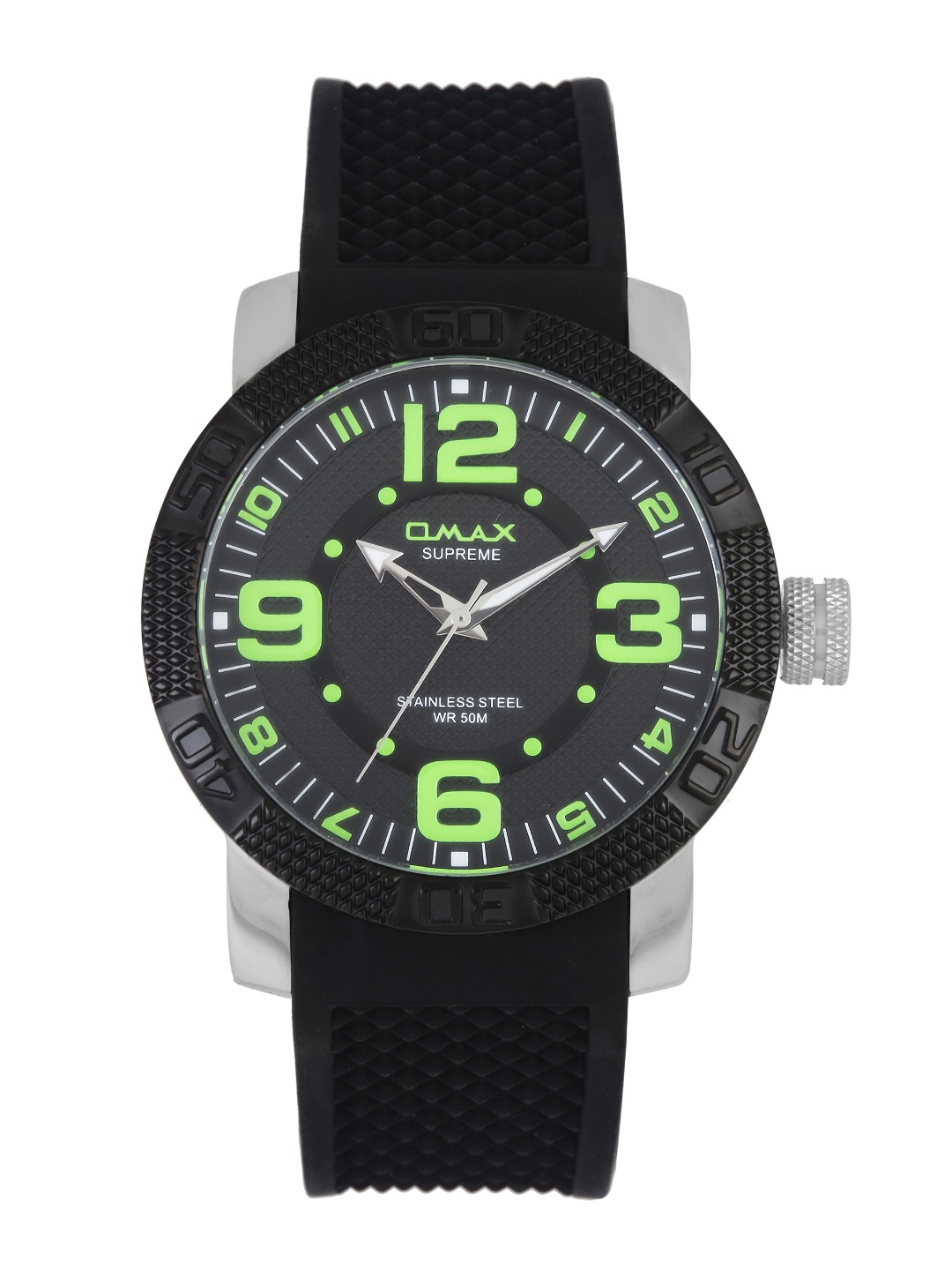 

Omax Supreme Men Black Dial Watch SS371