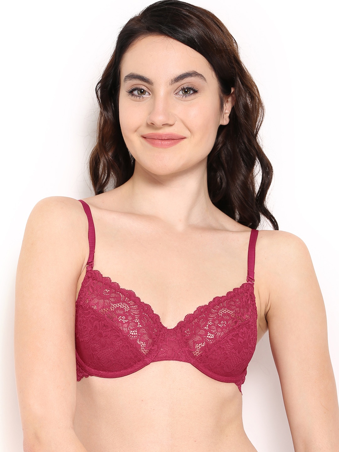 

Amante Pink Full-Coverage Lace Bra