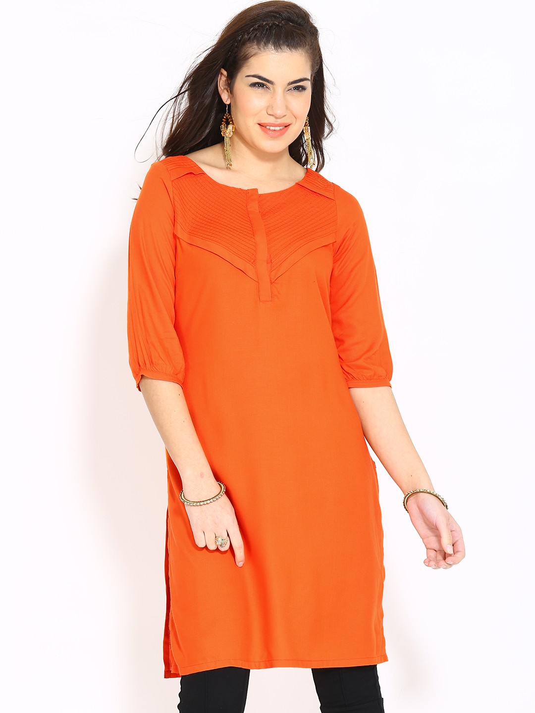 

W Women Orange Kurta