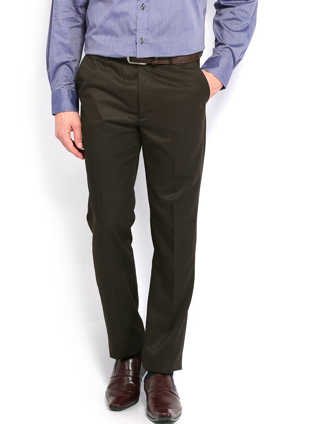 

Arrow Men Brown Tapered Fit Formal Trousers