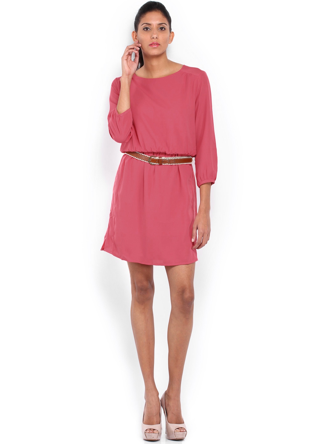 Myntra United Colors Of Benetton Pink Tailored Dress 414416 | Buy ...