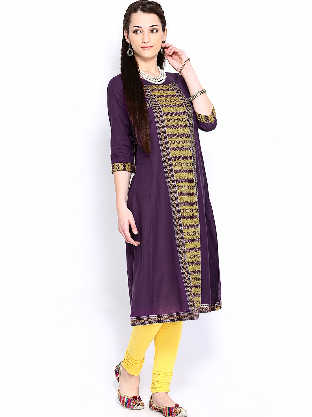 

Aurelia Women Purple A-line Kurta