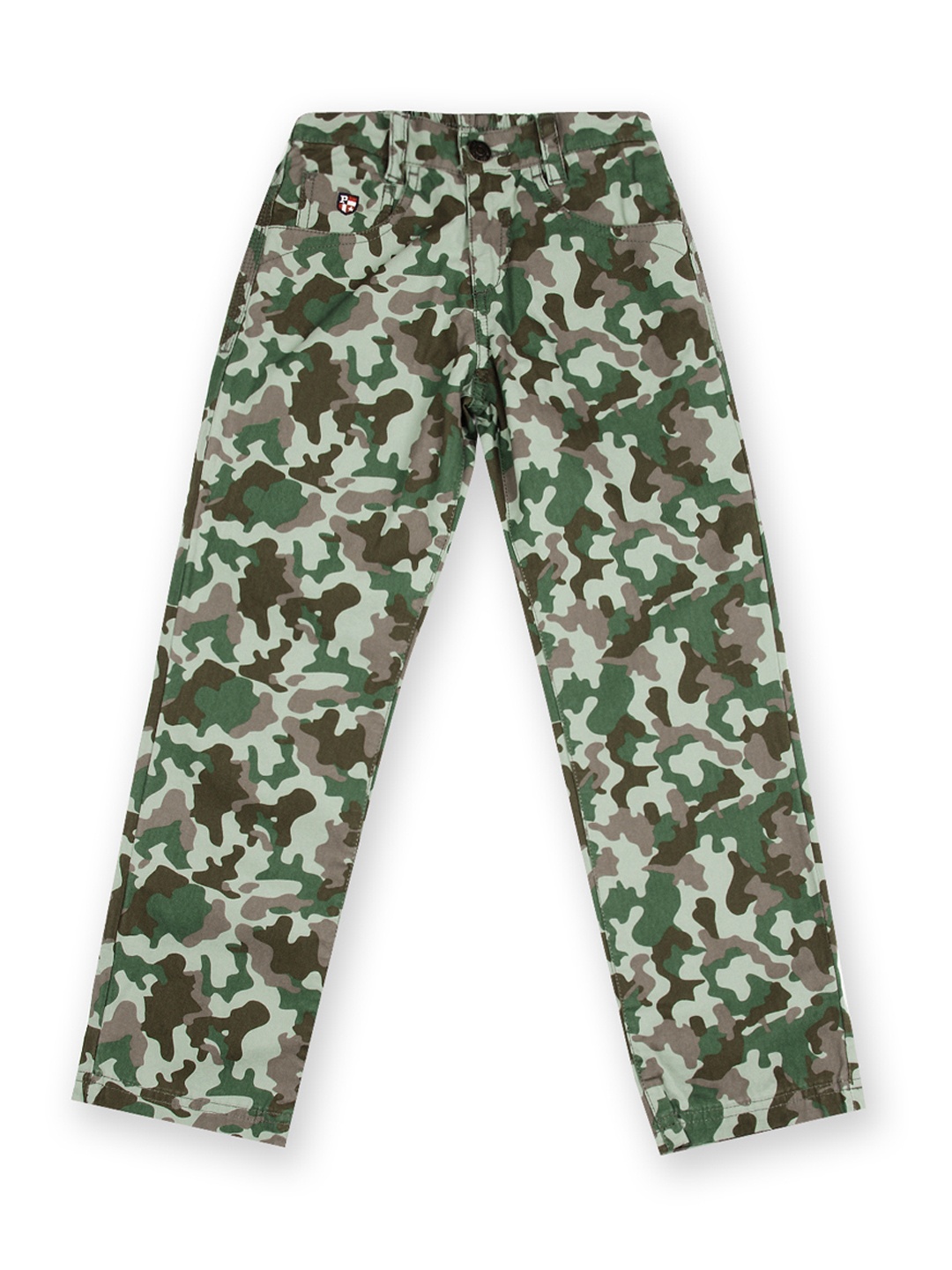 

U.S. Polo Assn. Kids Boys Green & Brown Camouflage Printed Trousers