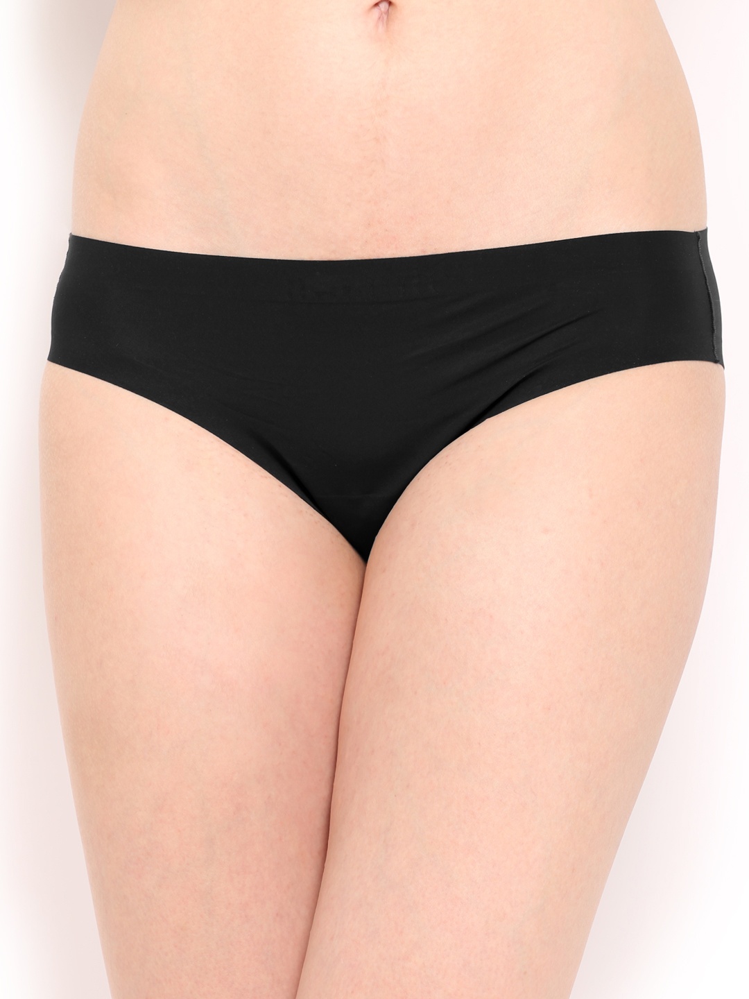 

Amante Women Low Rise Seamless Silicone Flock Bikini Briefs- PCSN11, Black