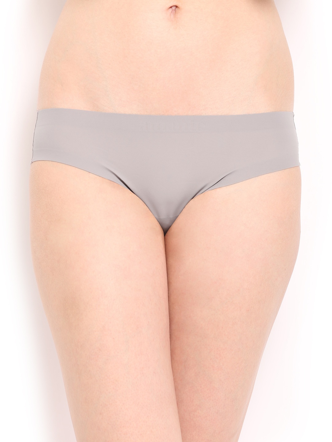 

Amante Women Low Rise Seamless Silicone Flock Bikini Briefs PCSN11, Grey