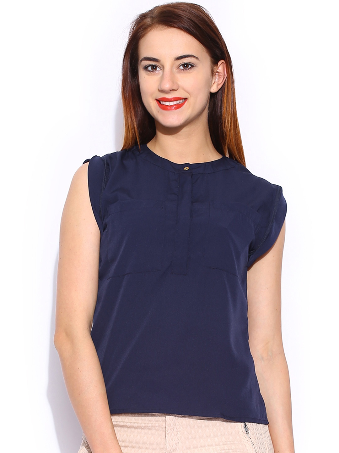 

Miss Chase Navy Top, Navy blue