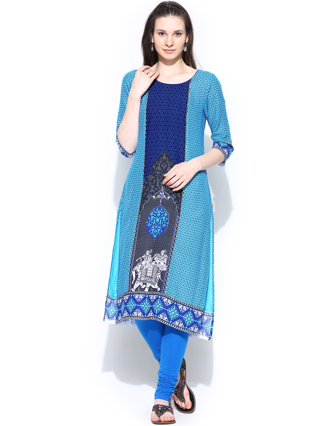 

Aurelia Women Blue Printed Kurta