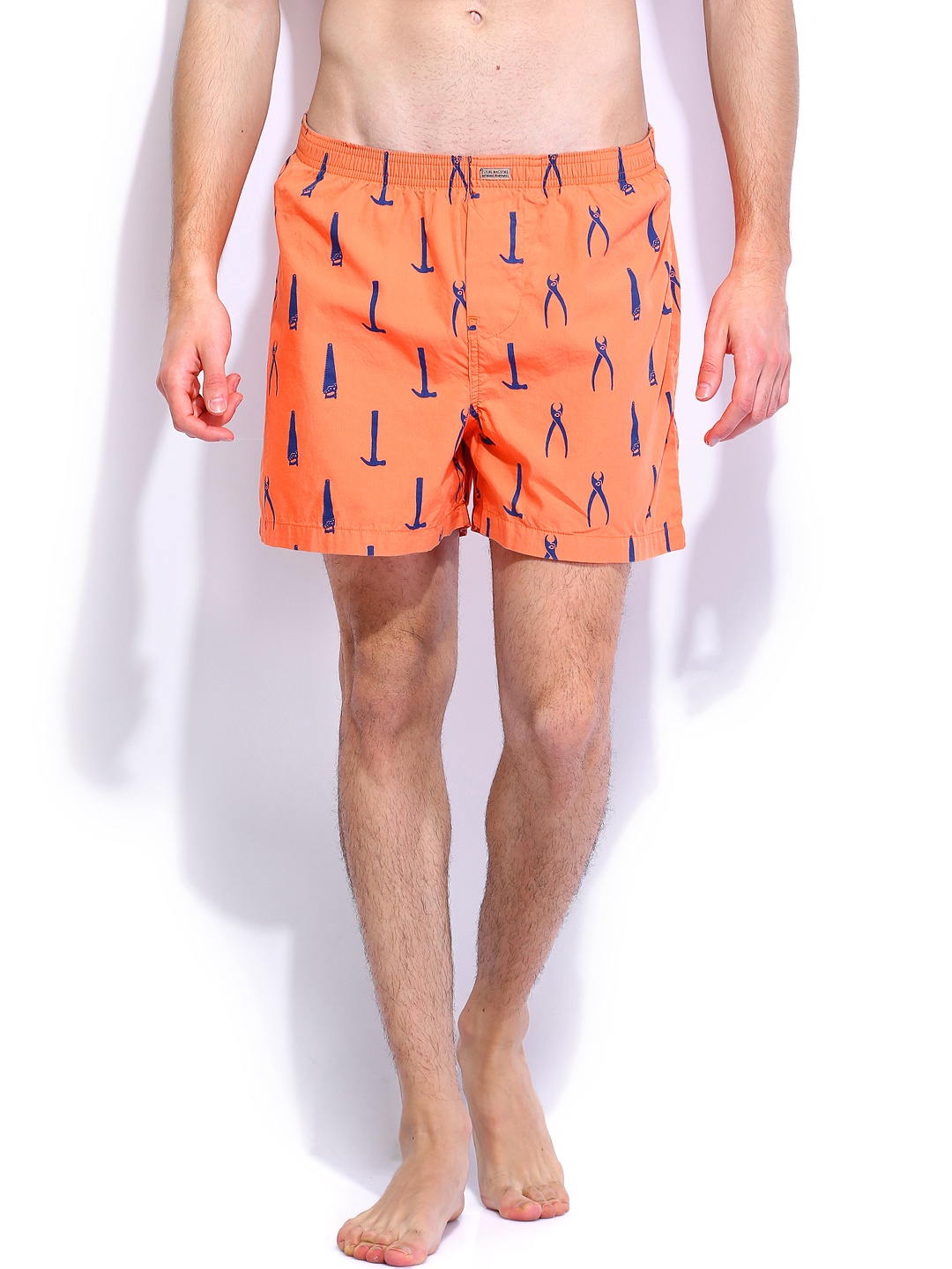 

Flying Machine Orange Printed Pure Cotton Boxers FMST0137