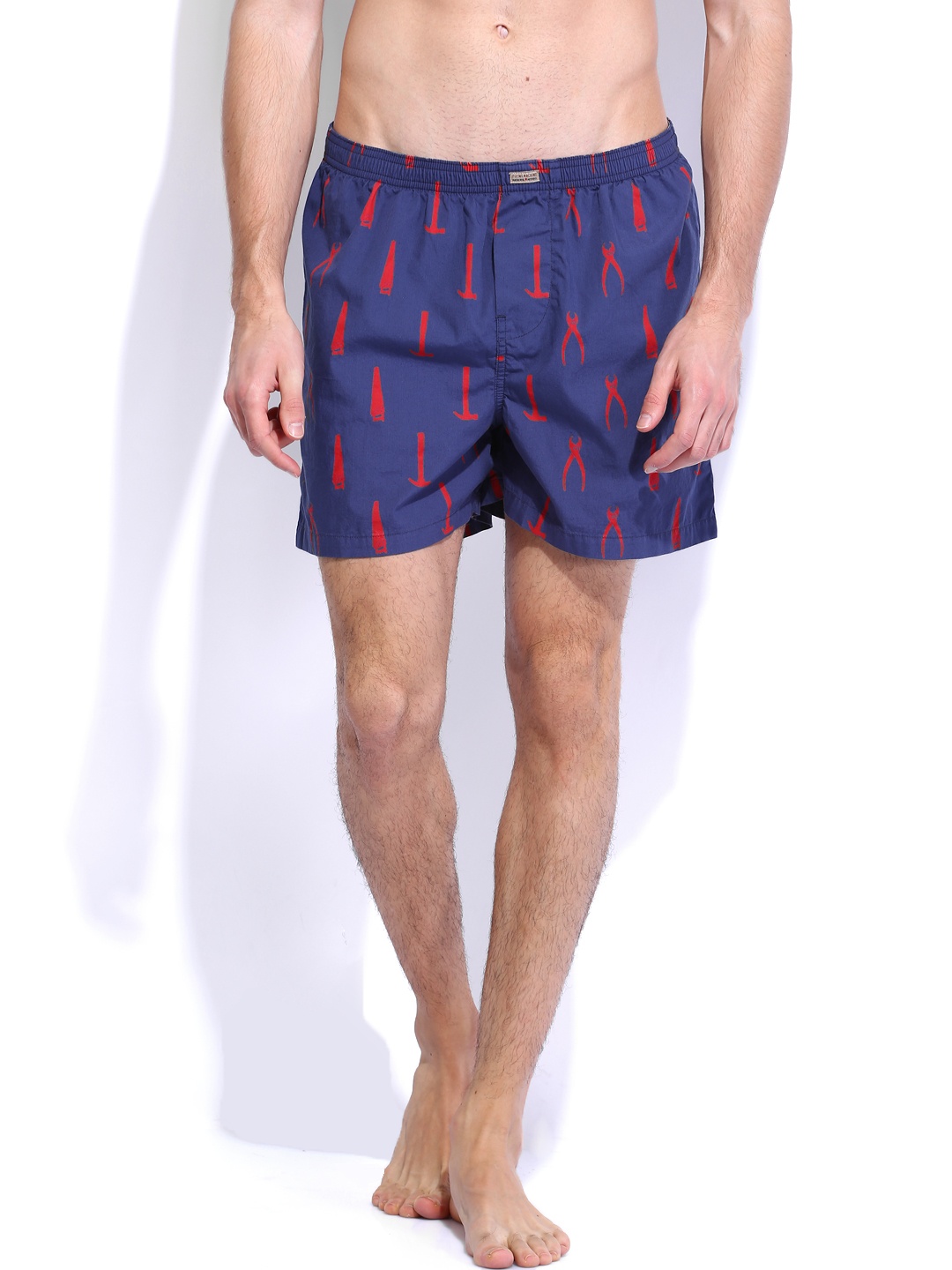 

Flying Machine Blue Printed Pure Cotton Boxers FMST0141