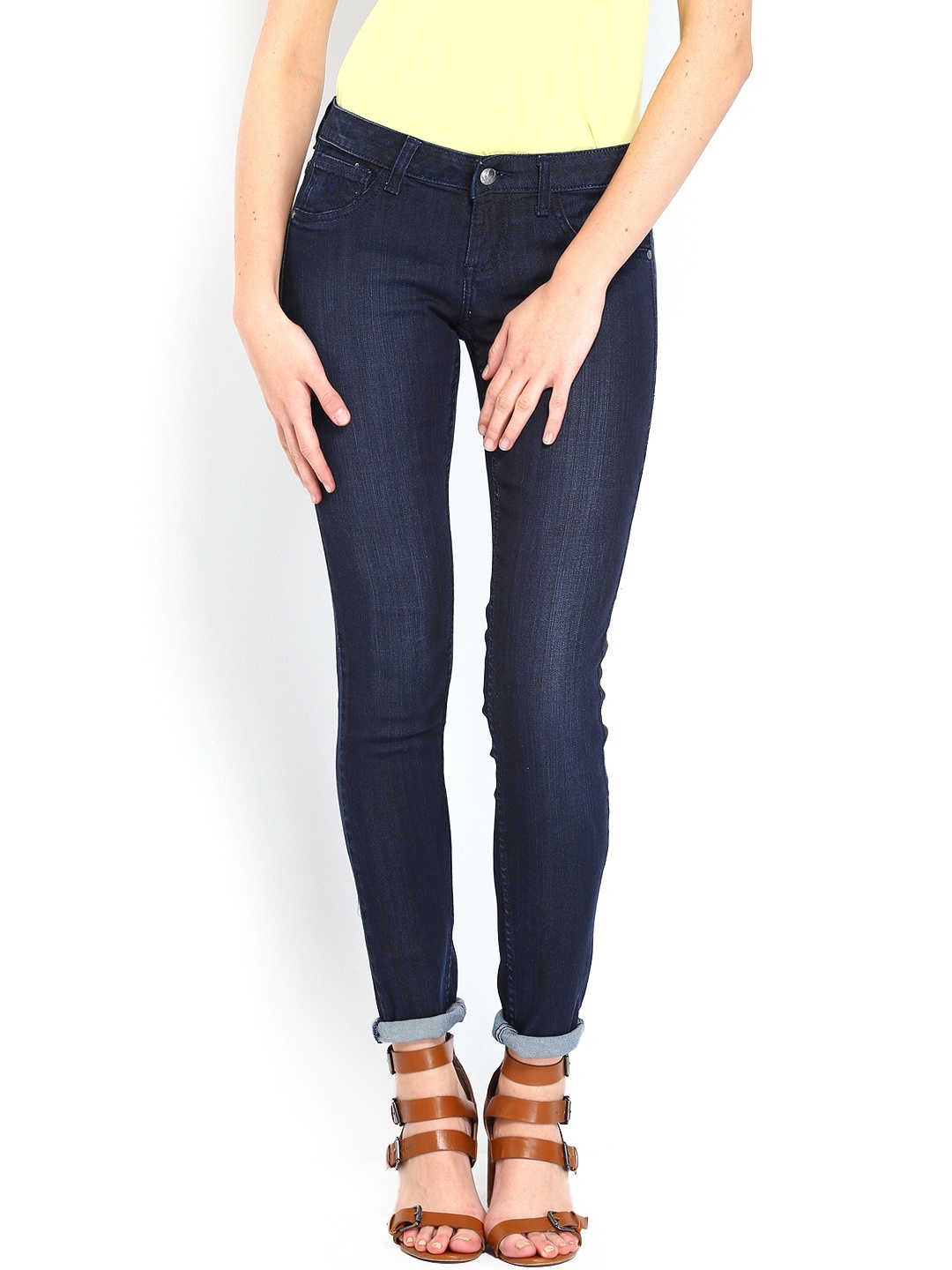 

Flying Machine Women Navy Jeggings, Navy blue