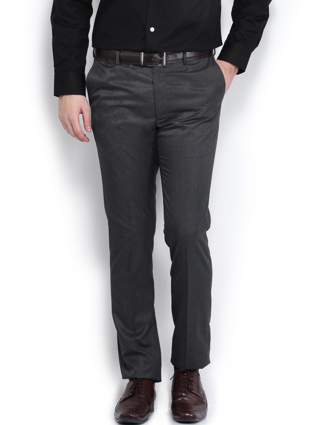 

Arrow Men Grey Tapered Fit Formal Trousers