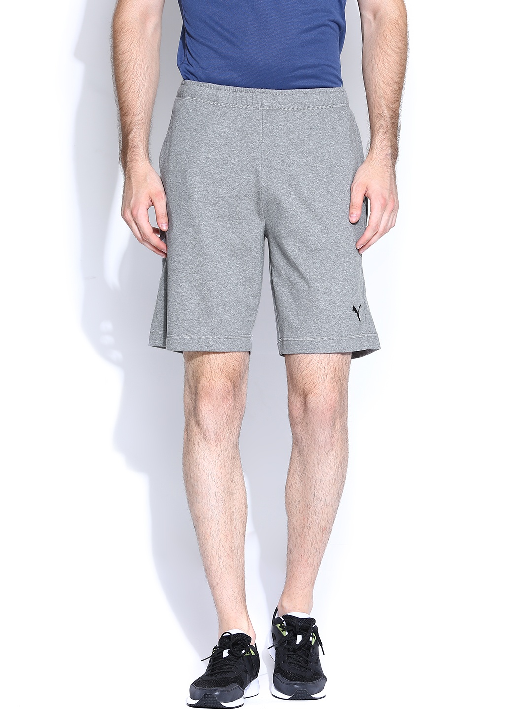 

PUMA Men Grey Melange ESS Jersey Shorts