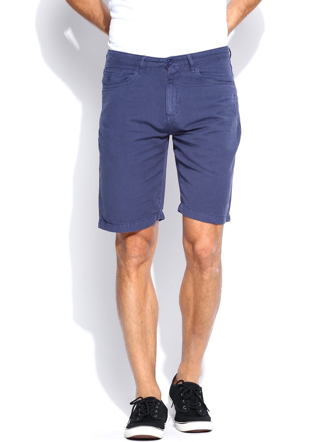 

IZOD Men Navy Linen Shorts, Navy blue