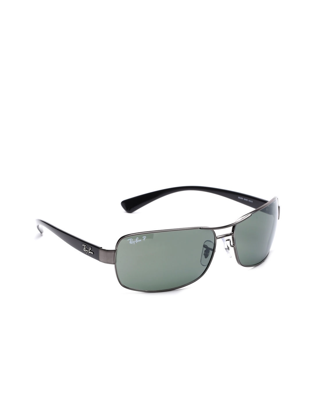 

RAY-BAN Men Polarized Green Lens Rectangle Sunglasses - 0RB3379I004/5864, Olive