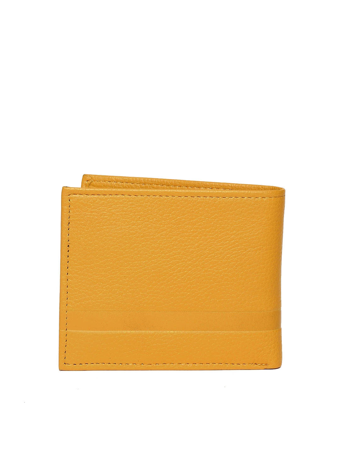 Myntra United Colors of Benetton Men Mustard Yellow Leather Wallet ...