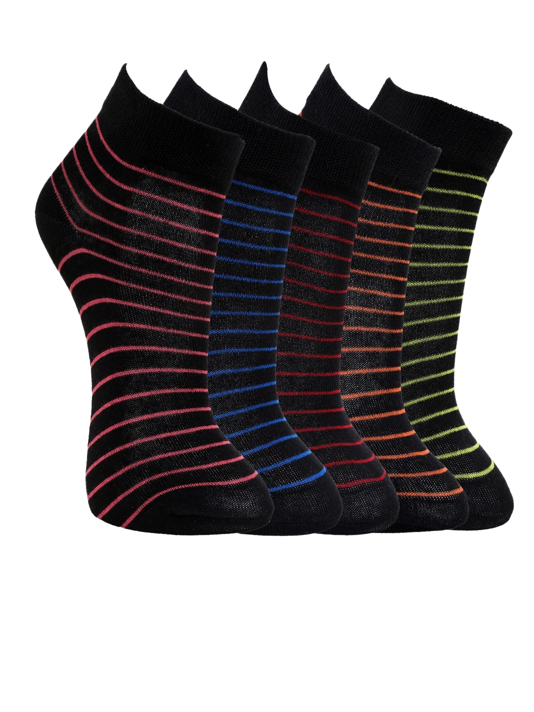 

MARC Women Pack of 5 Striped Socks, Multi