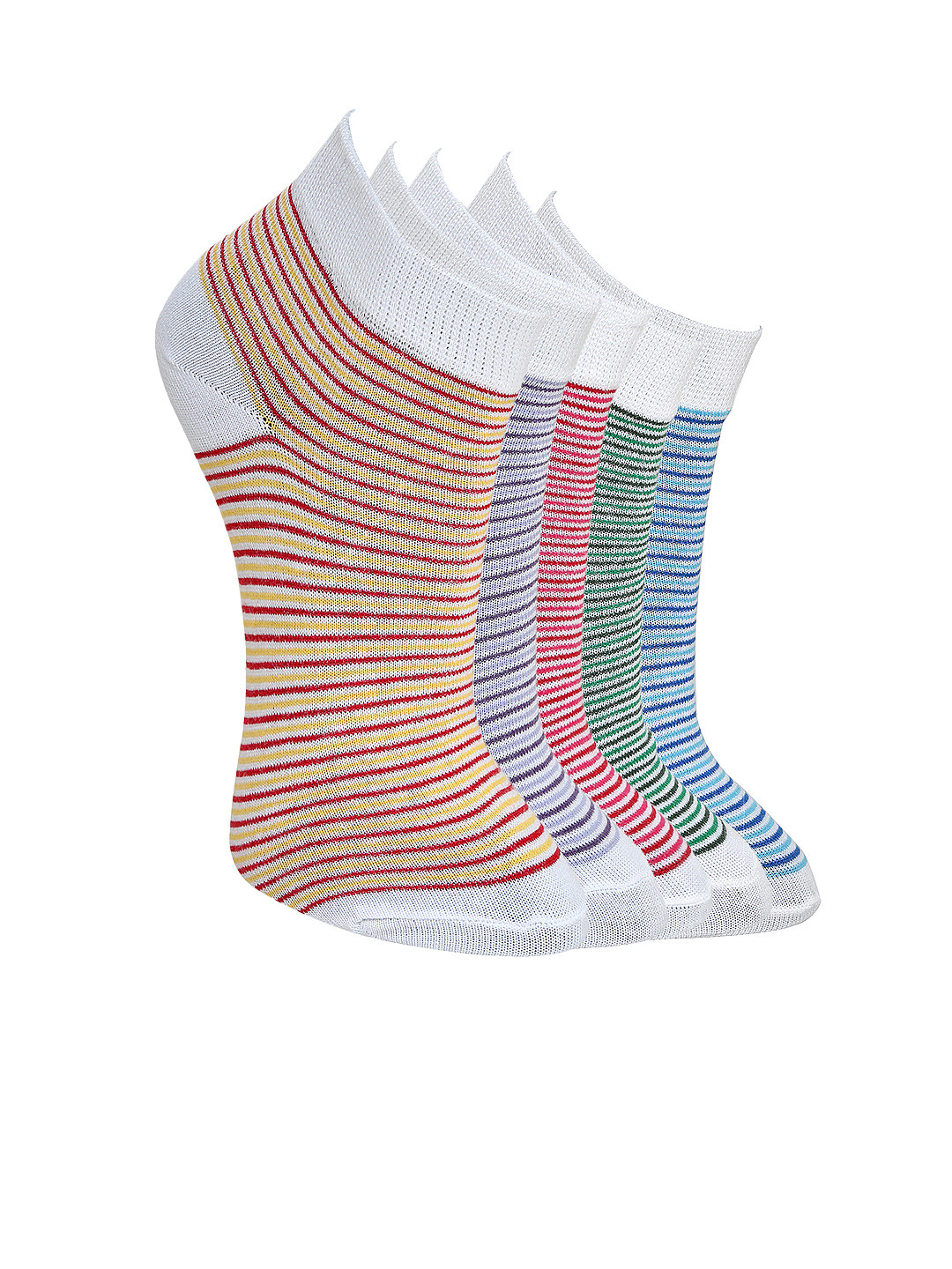 

MARC Women Pack of 5 Striped Socks, Multi