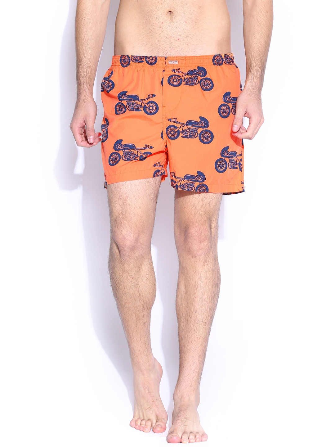 

Flying Machine Orange Printed Pure Cotton Boxers FMST0131