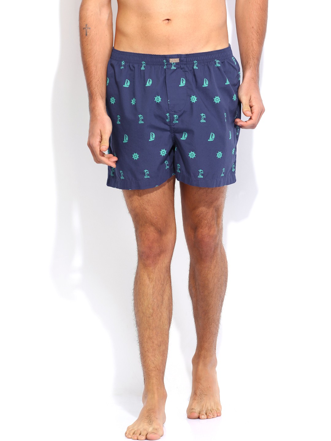 

Flying Machine Blue Printed Pure Cotton Boxers FMST0135