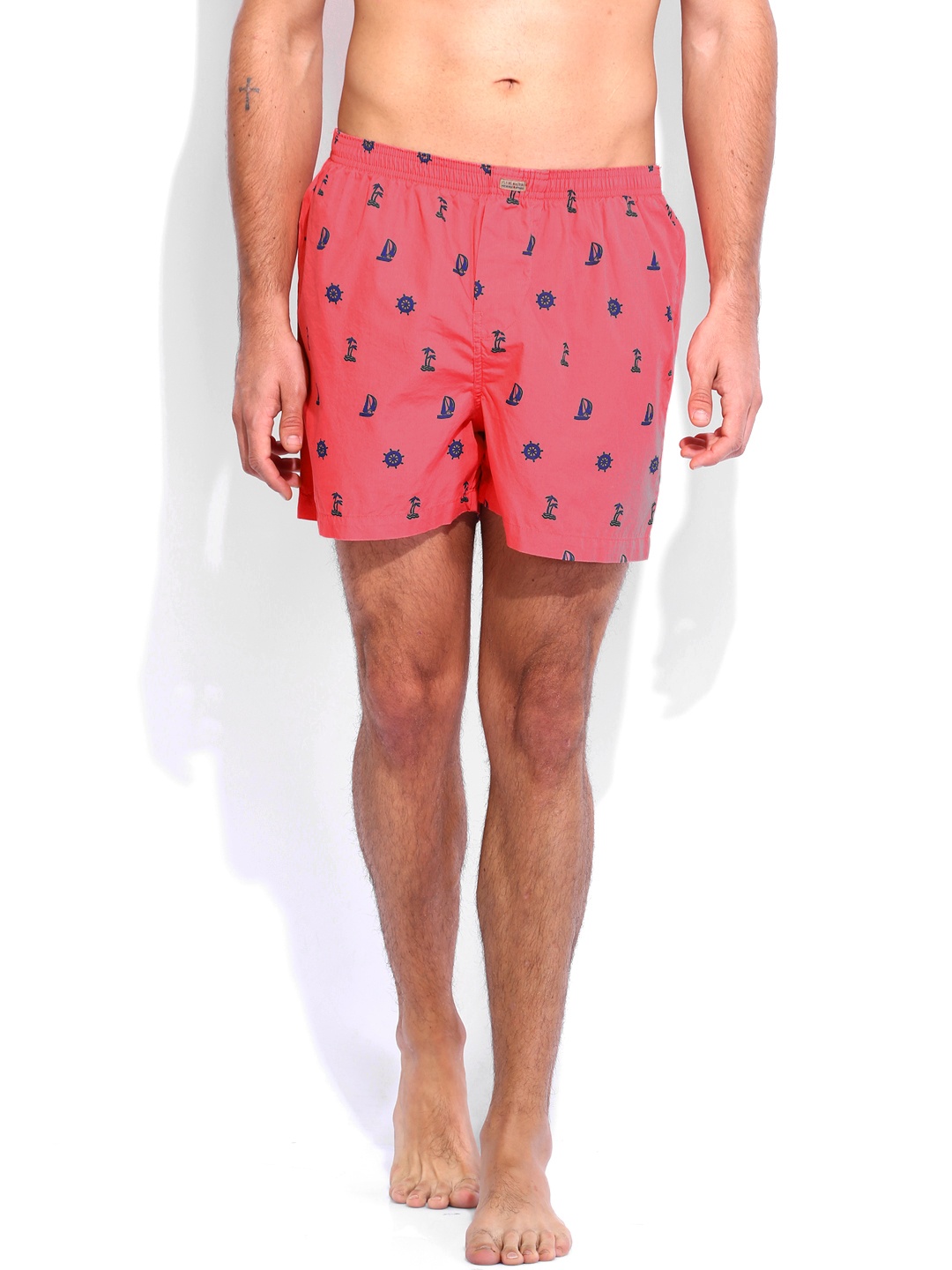 

Flying Machine Men Pink Printed Pure Cotton Boxers FMST0136